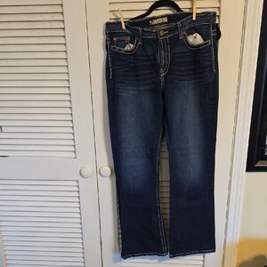 BKE Women's Dark Blue Boot Cut Jeans